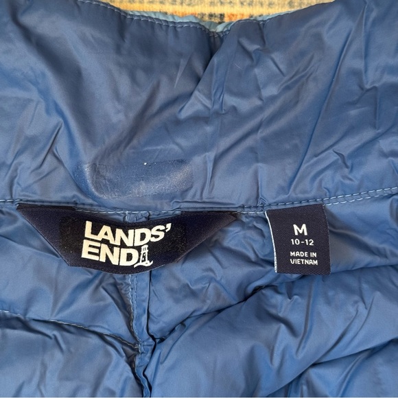 Lands’ End Womens Wanderweight Ultralight Packable Chevron Quilted Down Jacket M - Picture 9 of 13